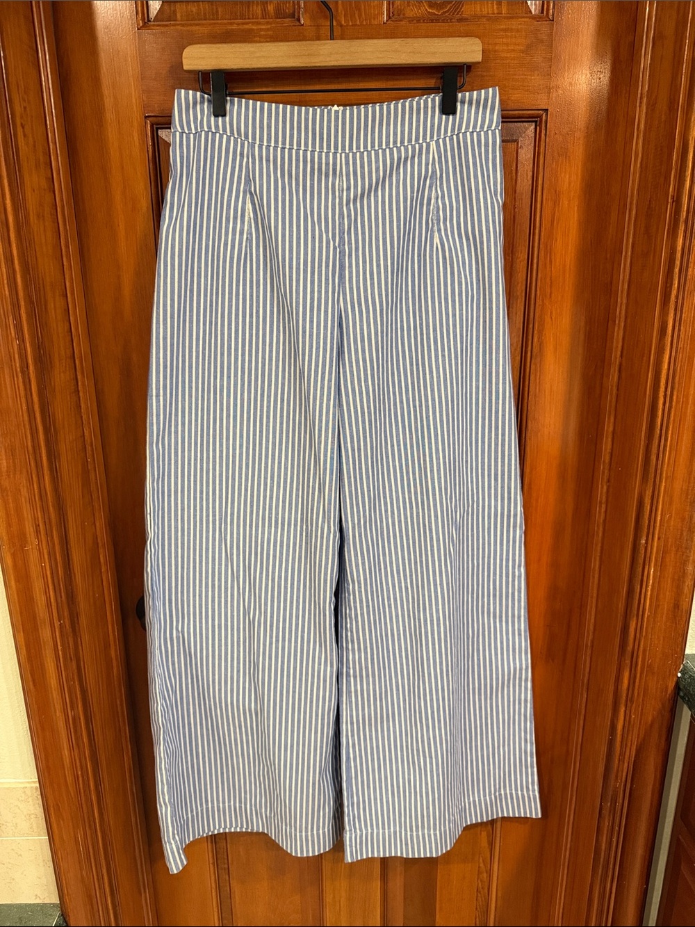 Petal & Pup Blue and White Striped Wide-Leg Pants
